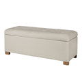Banc de rangement capitonné Porch & Den Camero beige