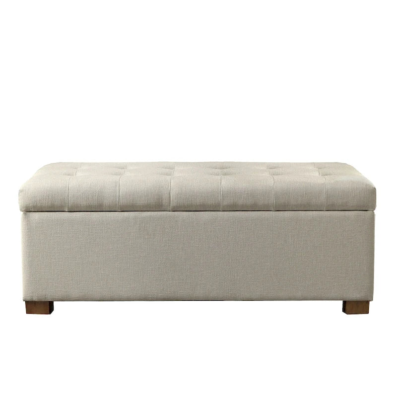 Banc de rangement capitonné Porch & Den Camero beige