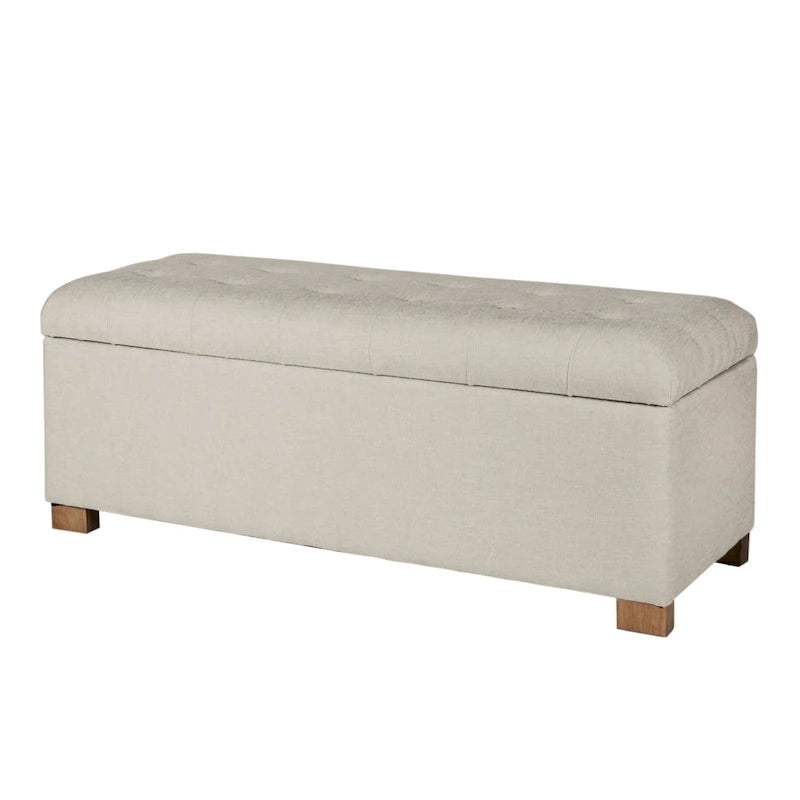 Banc de rangement capitonné Porch & Den Camero beige
