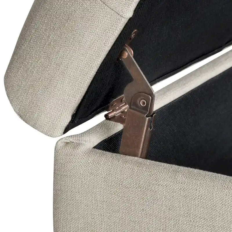 Banc de rangement capitonné Porch & Den Camero beige