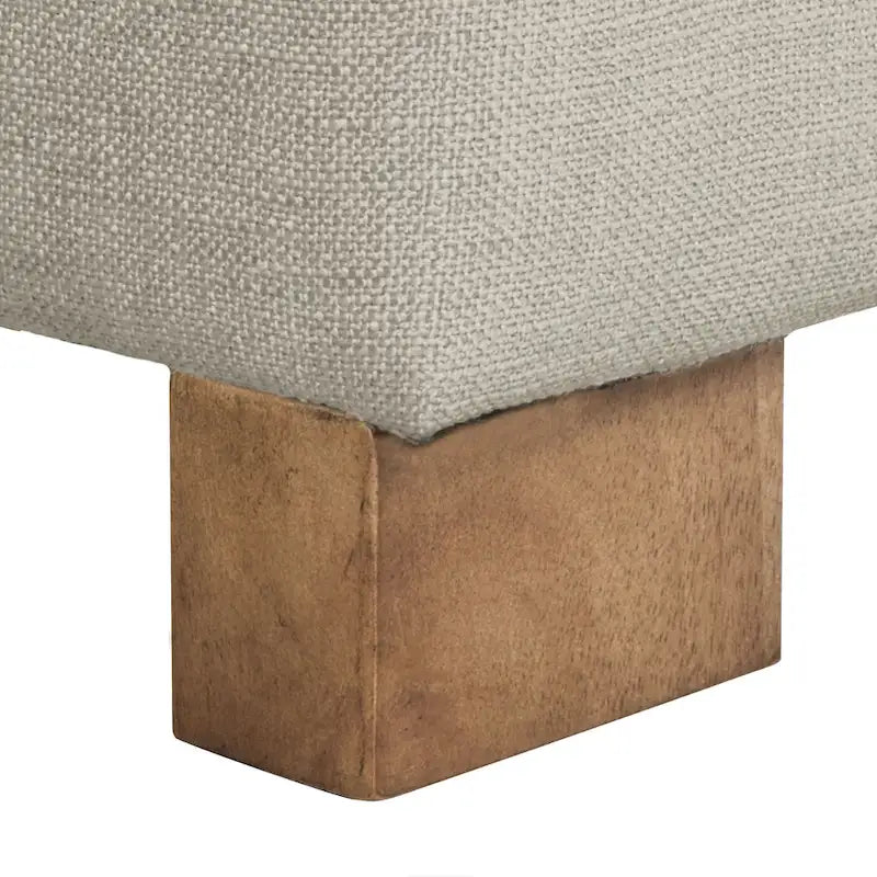 Banc de rangement capitonné Porch & Den Camero beige