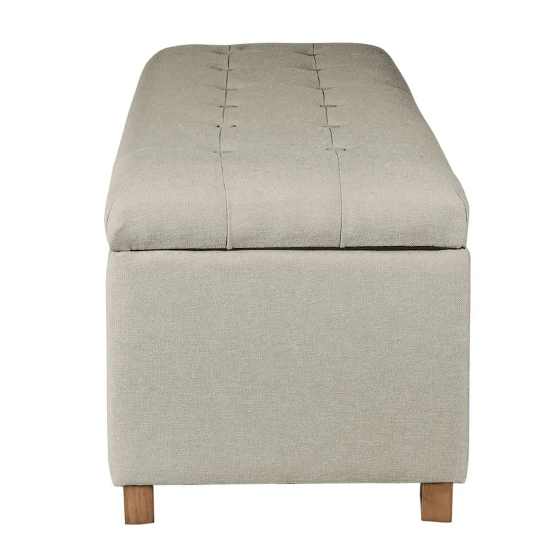Banc de rangement capitonné Porch & Den Camero beige