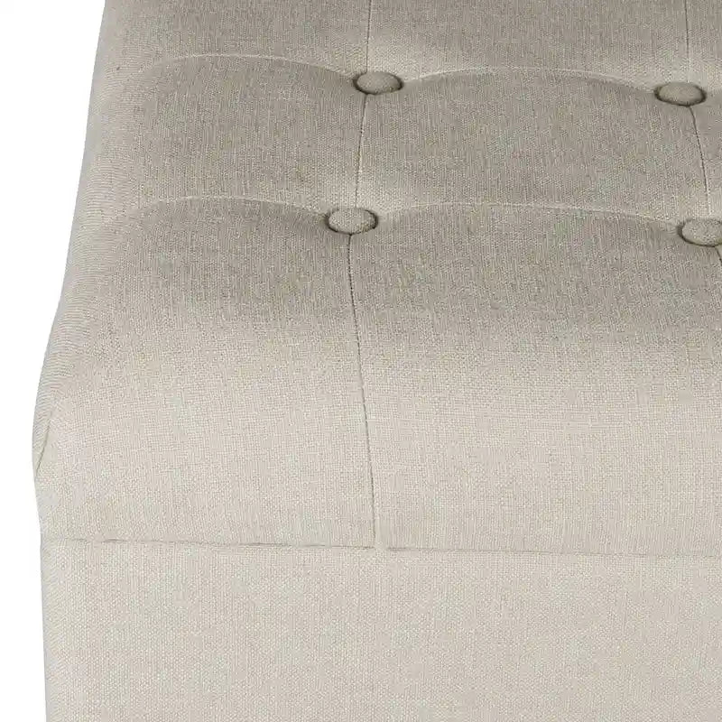 Banc de rangement capitonné Porch & Den Camero beige