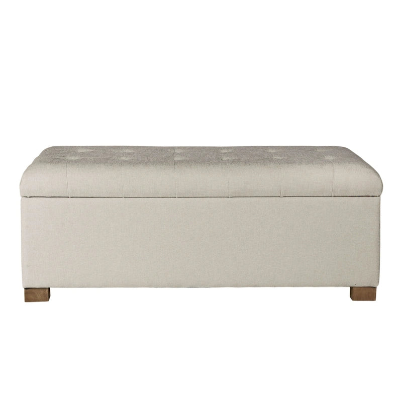 Banc de rangement capitonné Porch & Den Camero beige