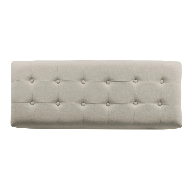 Banc de rangement capitonné Porch & Den Camero beige
