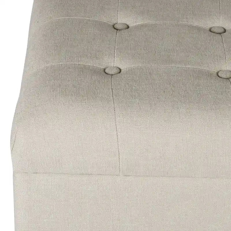 Banc de rangement capitonné Porch & Den Camero beige