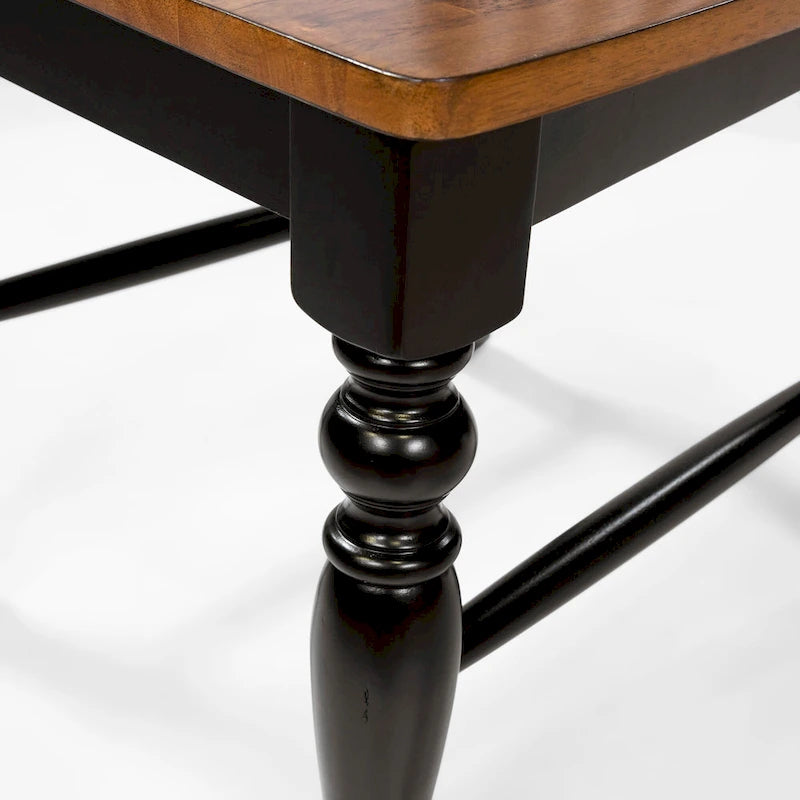 Chaises de salle à manger noires en bois à lattes Levole Farmhouse (lot de 2) par Furniture of America