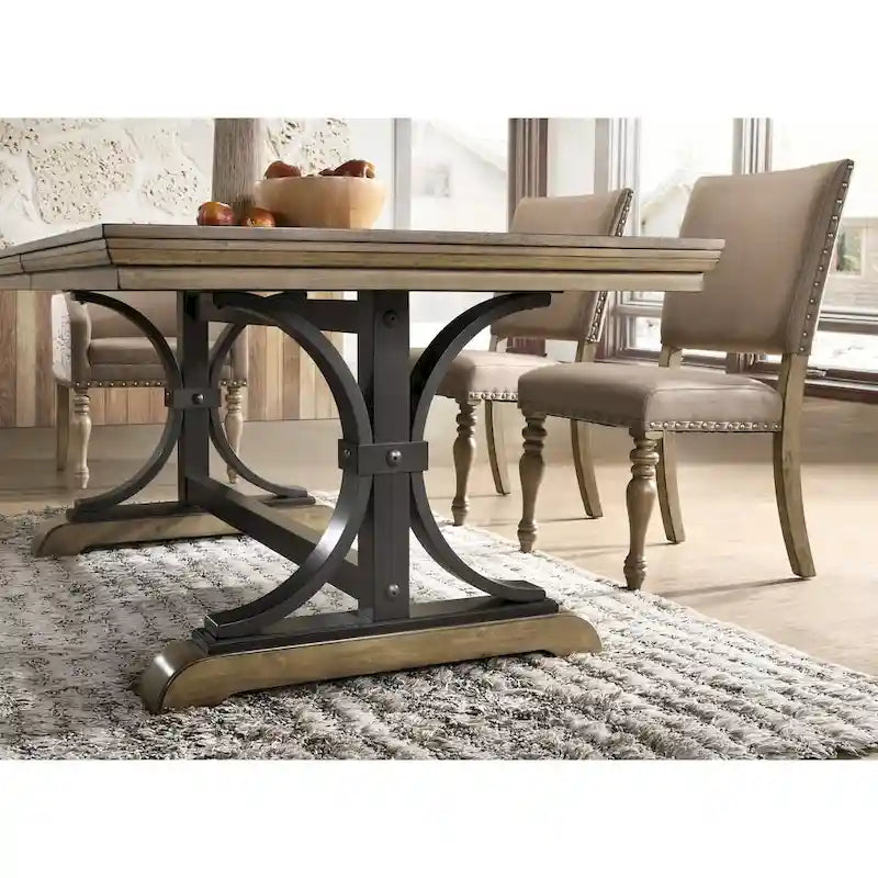 Ensemble table à manger avec rallonge amovible et 8 fauteuils Birmingham Roundhill Furniture