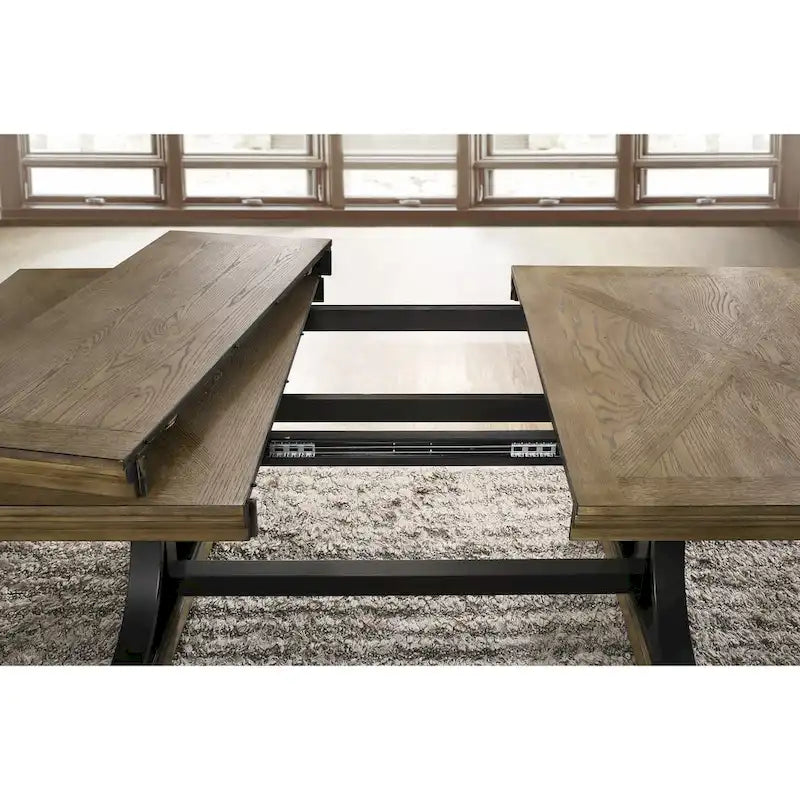 Ensemble table à manger avec rallonge amovible et 8 fauteuils Birmingham Roundhill Furniture