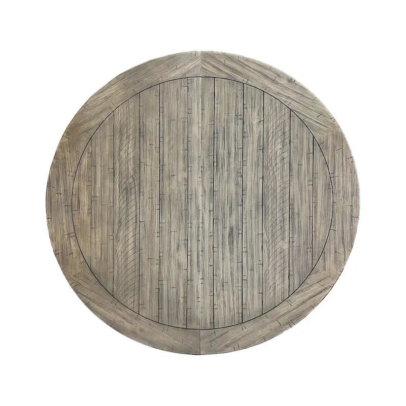 Ensemble de salle à manger 7 pièces Harola de Roundhill Furniture, table à manger ronde sur pied avec rallonge de 45,7 cm, 6 chaises d'appoint