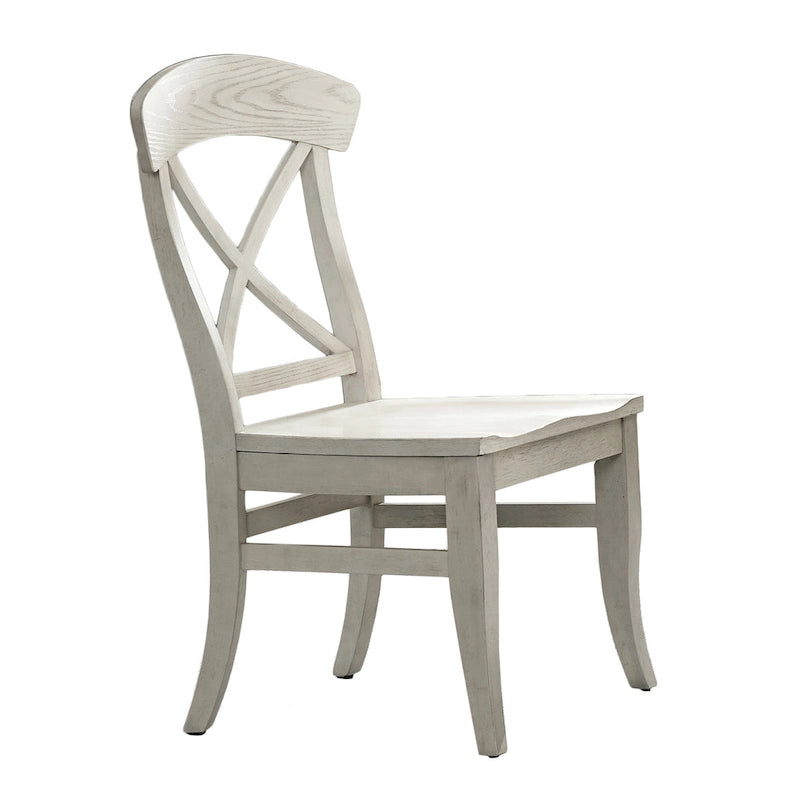 Ensemble de salle à manger 7 pièces Harola de Roundhill Furniture, table à manger ronde sur pied avec rallonge de 45,7 cm, 6 chaises d'appoint