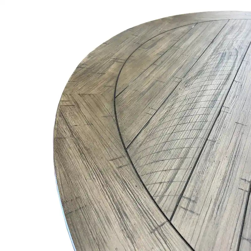 Ensemble de salle à manger 7 pièces Harola de Roundhill Furniture, table à manger ronde sur pied avec rallonge de 45,7 cm, 6 chaises d'appoint