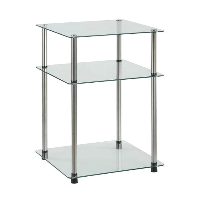 Convenience Concepts Designs2Go Table d'appoint classique à 3 niveaux en verre