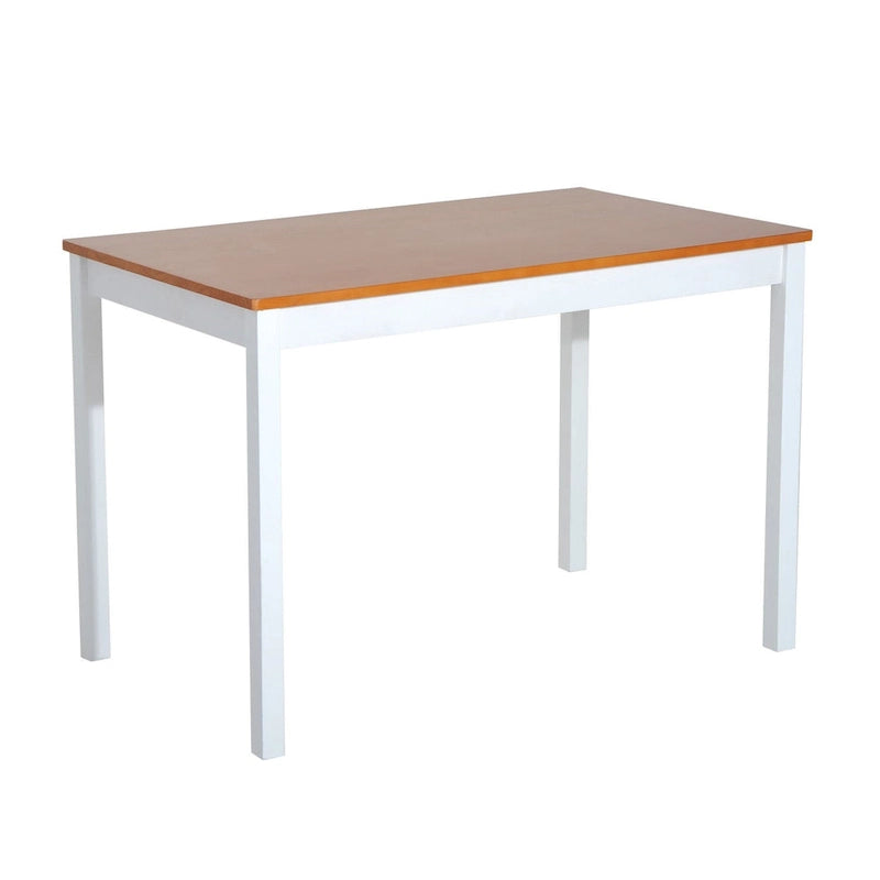 Ensemble de salle à manger cinq pièces en pin massif comprenant une table et des chaises à dossier haut