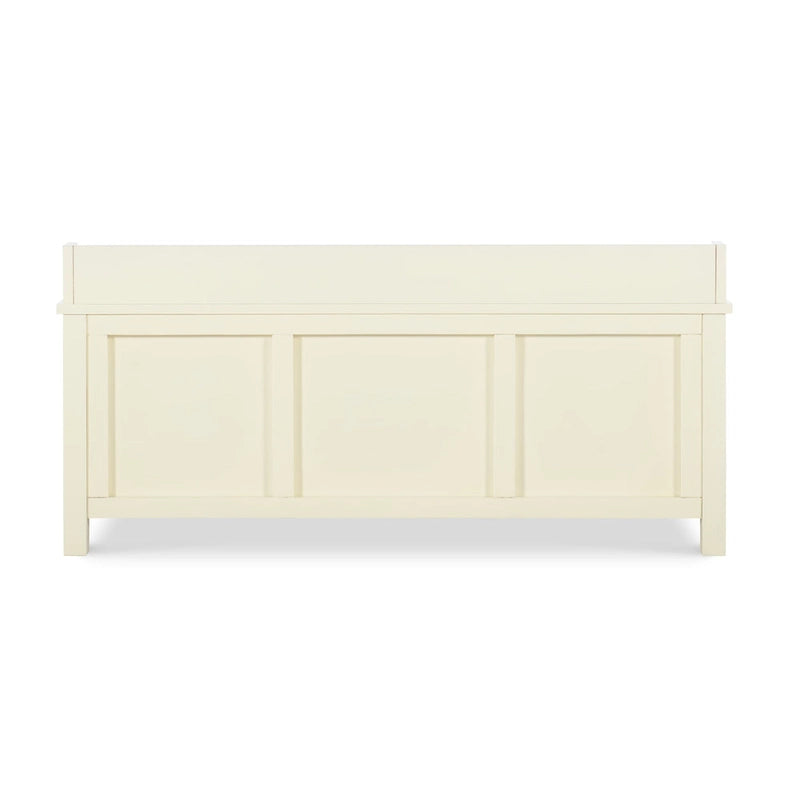 Banc de rangement capitonné en métal et bois Lakeville