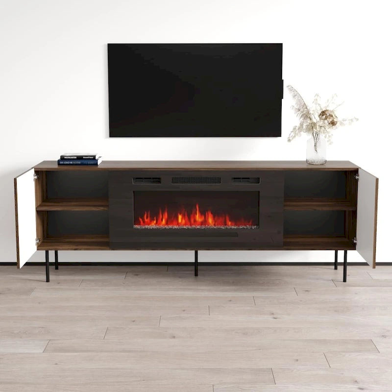 Meuble TV Cheminée Art Déco BL-EF