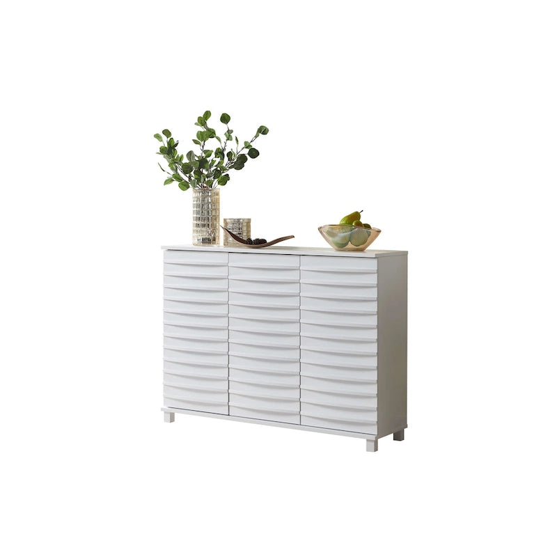 Buffet de rangement, console, meuble de rangement pour cuisine, salle à manger et salon, blanc