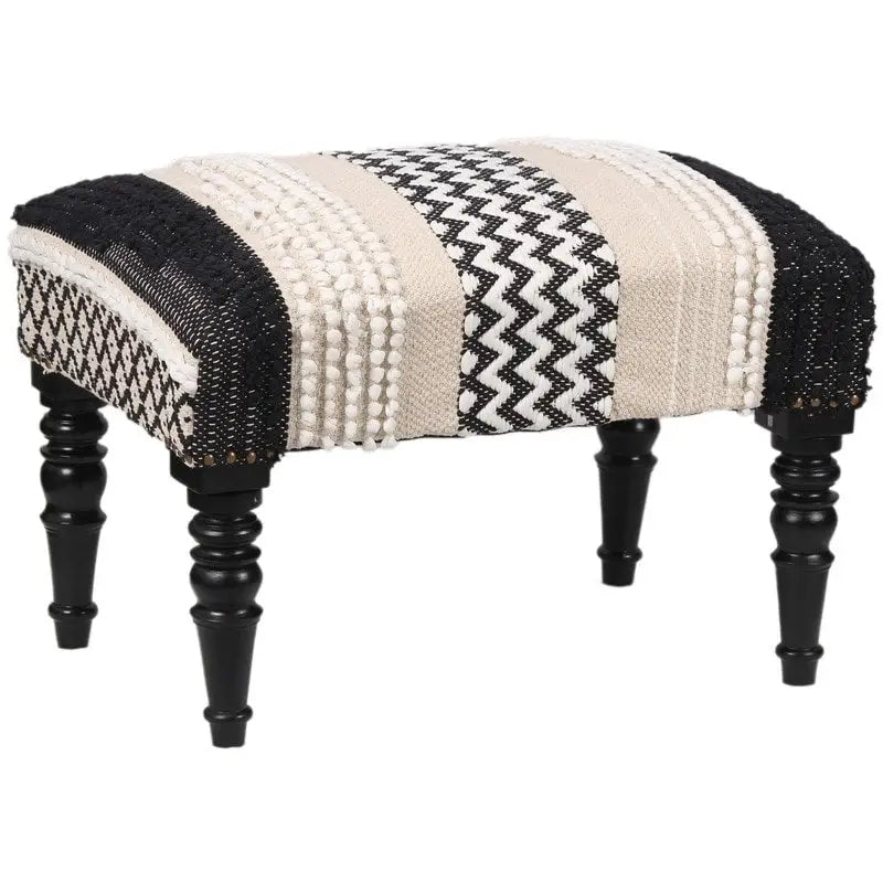 HERAT ORIENTAL Pouf en dhurrie de coton fait main