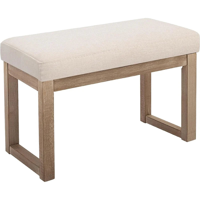 Banc-ottoman rembourré CangLong, beige