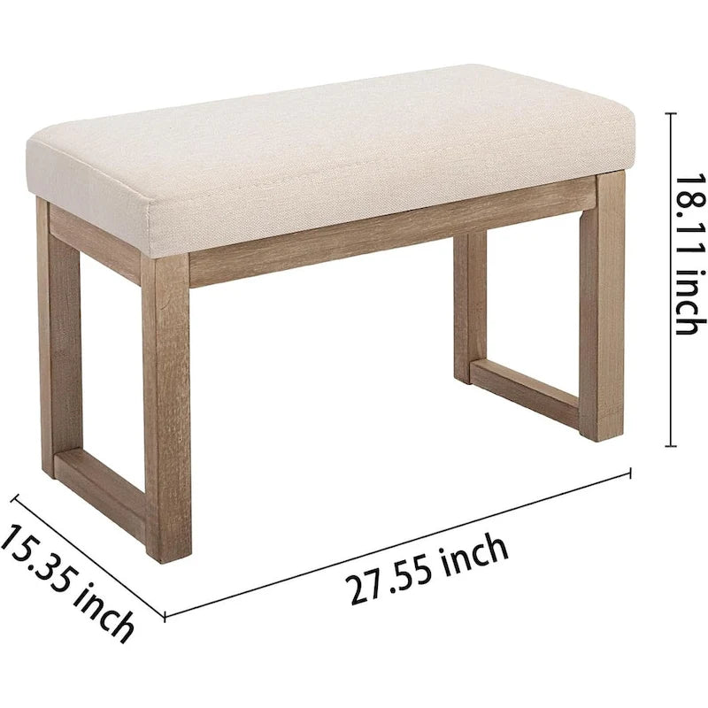 Banc-ottoman rembourré CangLong, beige