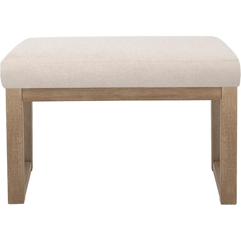Banc-ottoman rembourré CangLong, beige