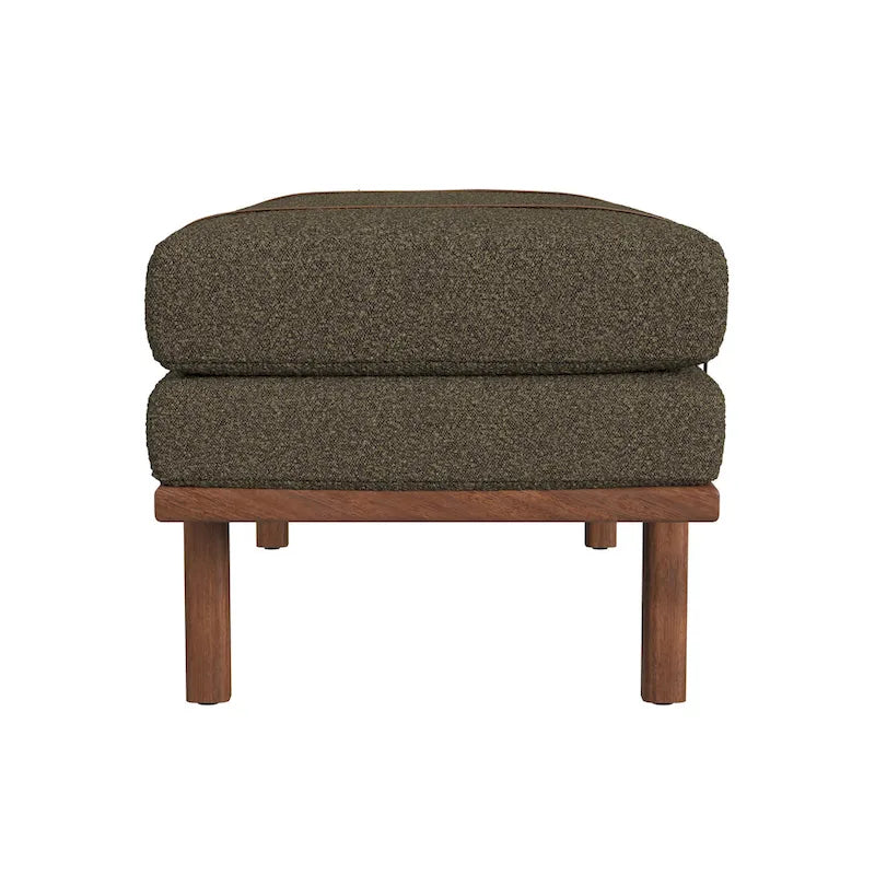 Banc rembourré HomePop avec piètement en bois