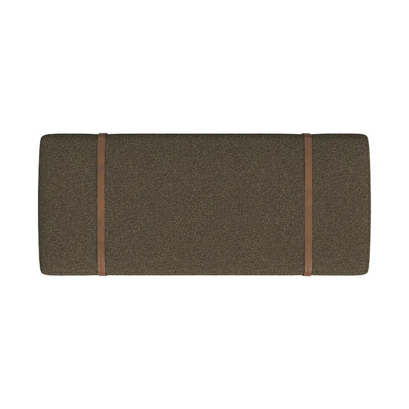 Banc rembourré HomePop avec piètement en bois