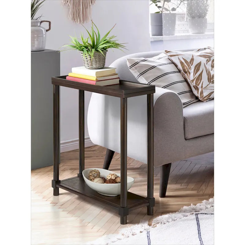 Tables d'appoint étroites Harrison NewRidge Home Goods, Espresso, lot de 2