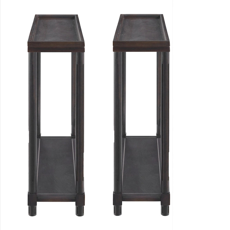 Tables d'appoint étroites Harrison NewRidge Home Goods, Espresso, lot de 2