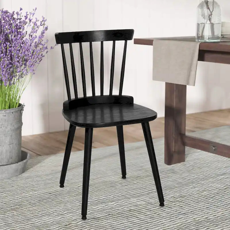 Chaises de salle à manger Windsor de ferme avec dossier à barreaux - 33,3H x 17,4W x 19,7P