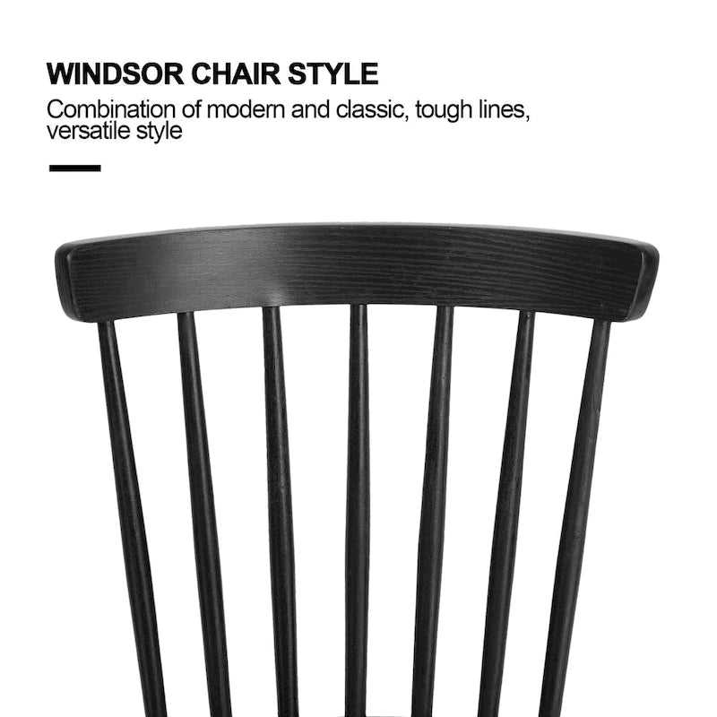 Chaises de salle à manger Windsor de ferme avec dossier à barreaux - 33,3H x 17,4W x 19,7P
