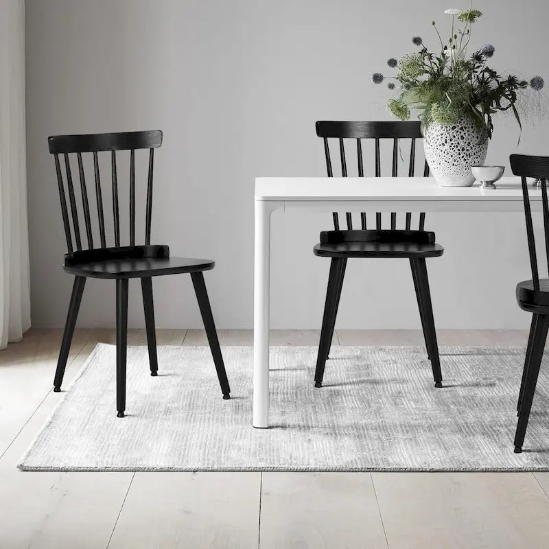 Chaises de salle à manger Windsor de ferme avec dossier à barreaux - 33,3H x 17,4W x 19,7P