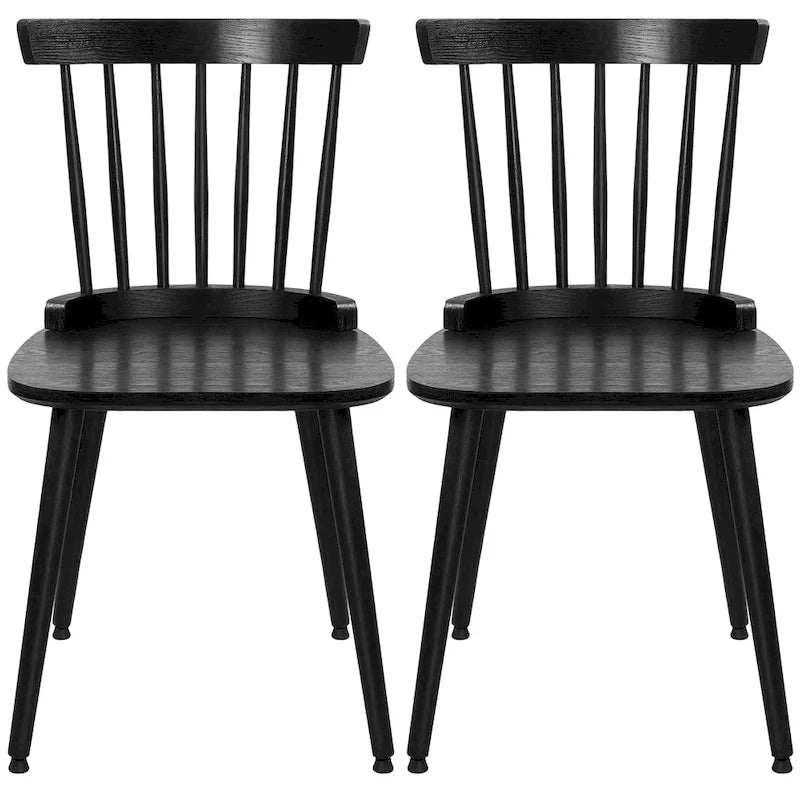 Chaises de salle à manger Windsor de ferme avec dossier à barreaux - 33,3H x 17,4W x 19,7P
