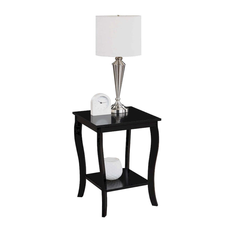 Convenience Concepts American Heritage Table d'appoint carrée avec étagère
