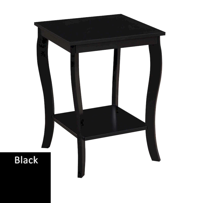 Convenience Concepts American Heritage Table d'appoint carrée avec étagère