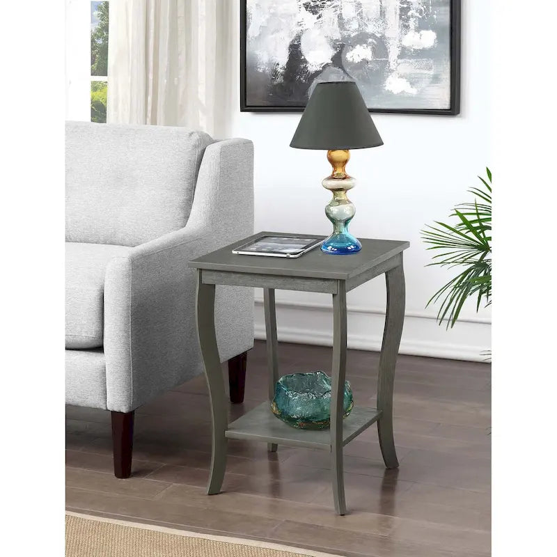 Convenience Concepts American Heritage Table d'appoint carrée avec étagère