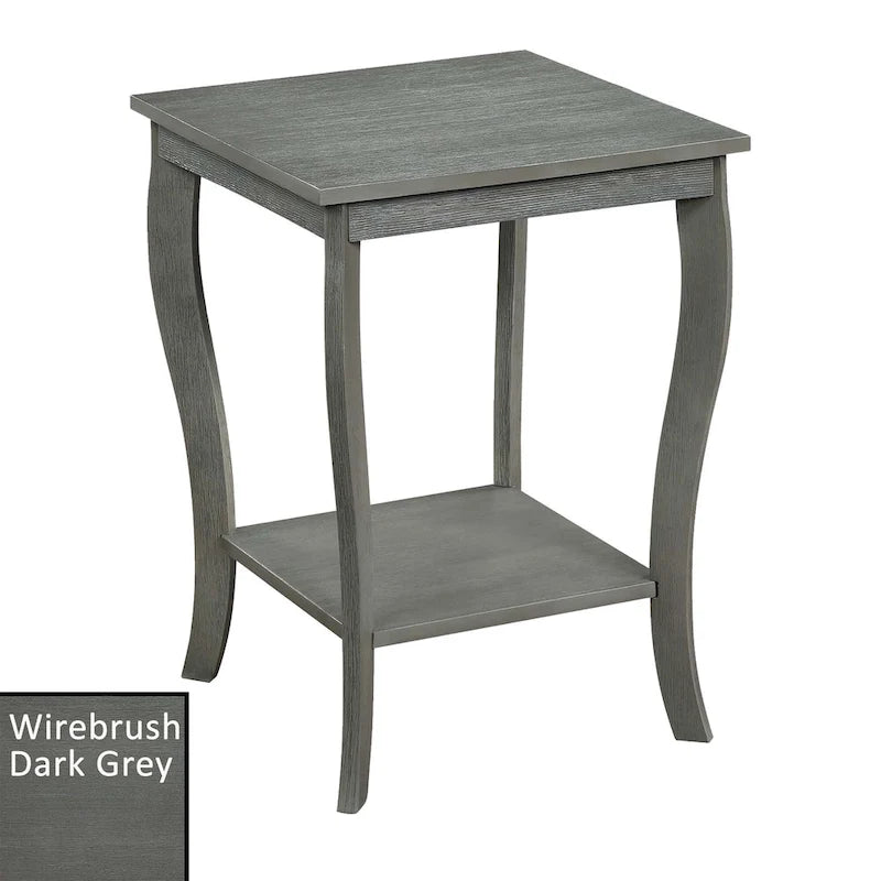 Convenience Concepts American Heritage Table d'appoint carrée avec étagère