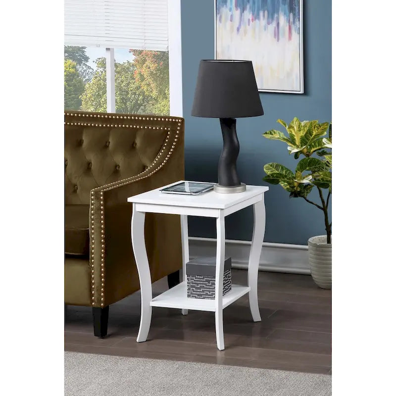 Convenience Concepts American Heritage Table d'appoint carrée avec étagère
