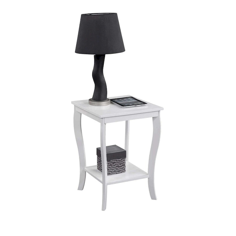 Convenience Concepts American Heritage Table d'appoint carrée avec étagère