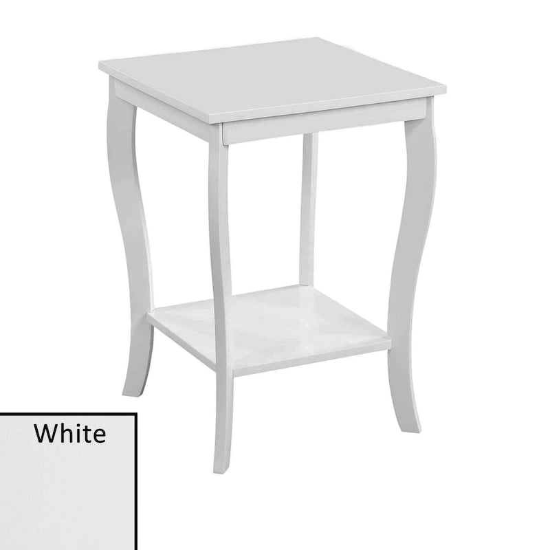 Convenience Concepts American Heritage Table d'appoint carrée avec étagère