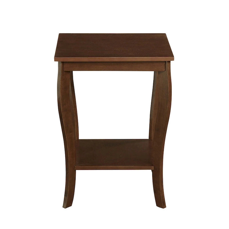 Convenience Concepts American Heritage Table d'appoint carrée avec étagère