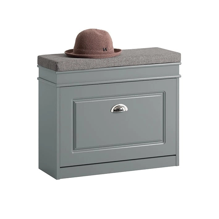 SoBuy FSR82-L-W, Meuble de Rangement pour Chaussures avec Tiroir Basculant, Banc d'entrée
