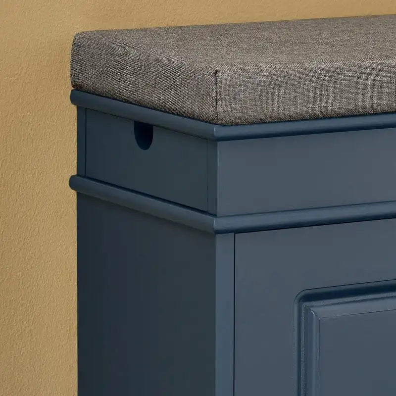 SoBuy FSR82-L-W, Meuble de Rangement pour Chaussures avec Tiroir Basculant, Banc d'entrée