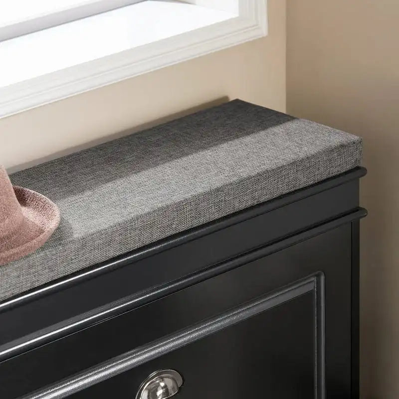 SoBuy FSR82-L-W, Meuble de Rangement pour Chaussures avec Tiroir Basculant, Banc d'entrée