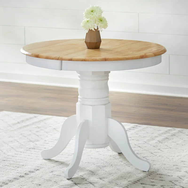 Ensemble de salle à manger en bois massif 7 pièces style ferme Carolina Simple Living avec rallonge