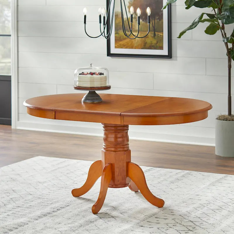 Ensemble de salle à manger en bois massif 7 pièces style ferme Carolina Simple Living avec rallonge
