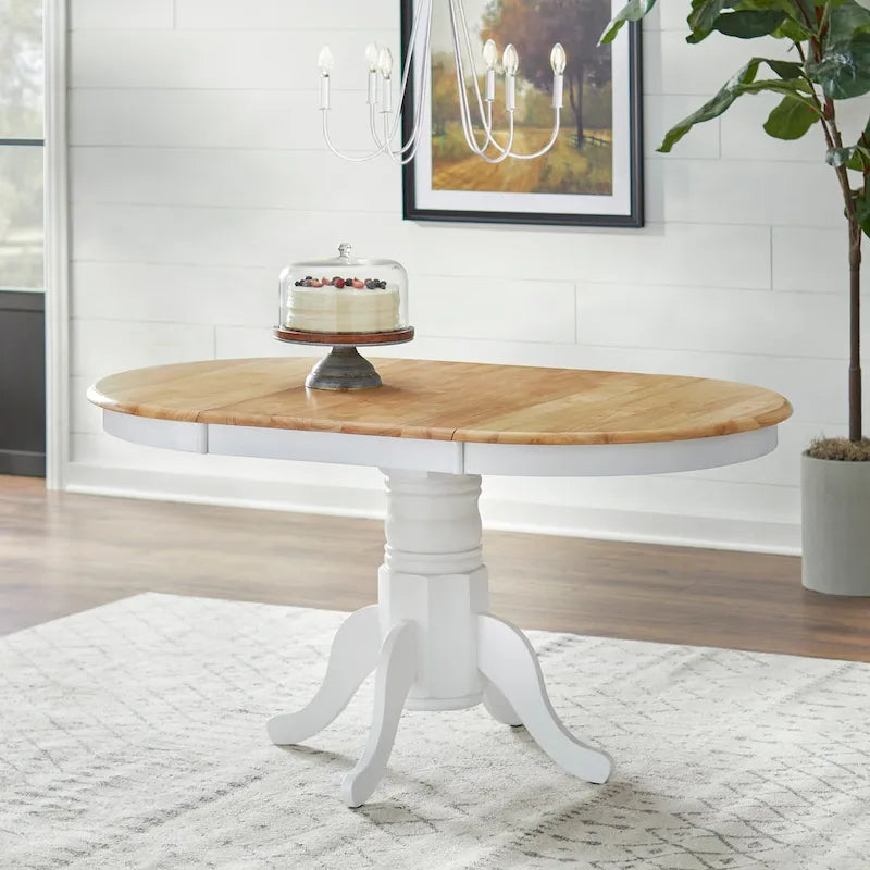 Ensemble de salle à manger en bois massif 7 pièces style ferme Carolina Simple Living avec rallonge