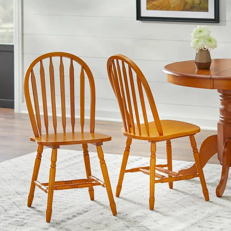 Ensemble de salle à manger en bois massif 7 pièces style ferme Carolina Simple Living avec rallonge