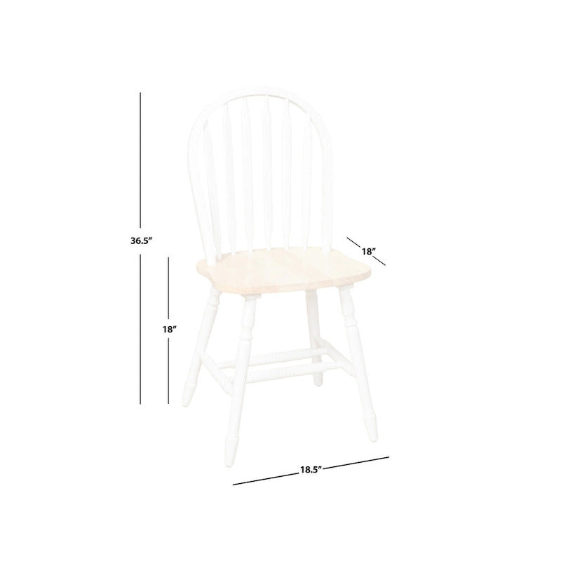 Ensemble de salle à manger en bois massif 7 pièces style ferme Carolina Simple Living avec rallonge