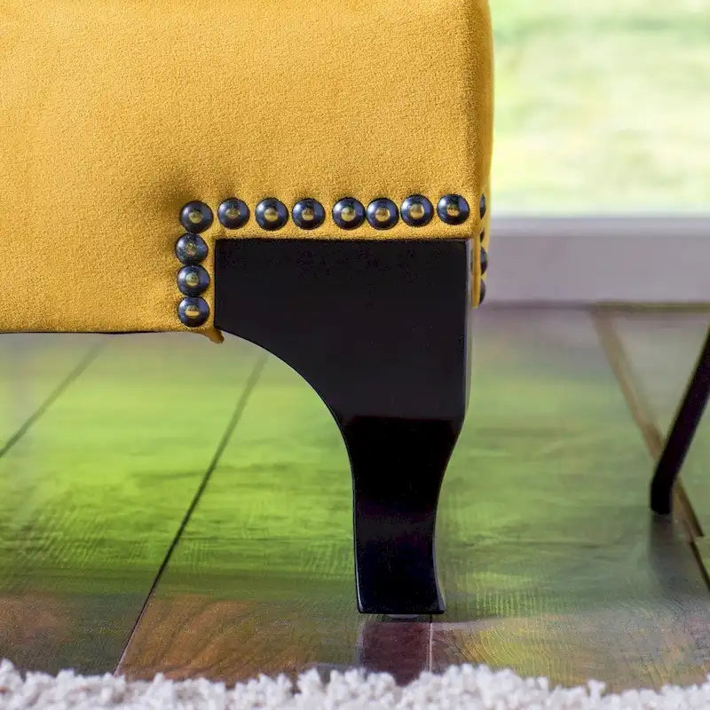 Canapé Gisc en velours contemporain avec accoudoirs inclinés par Furniture of America
